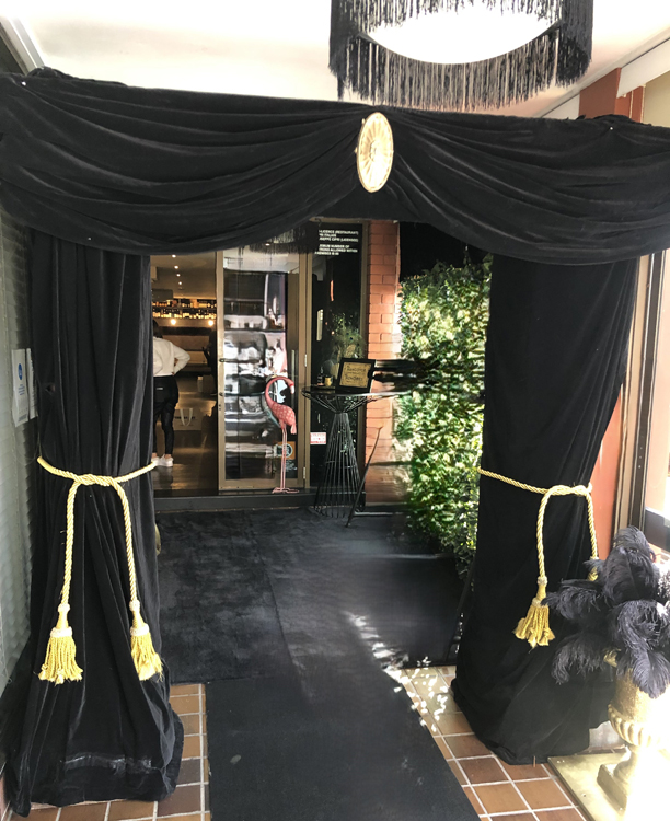 Black Velvet Archway - Prop For Hire