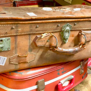 Leather Travel Suitcase - Prop For Hire