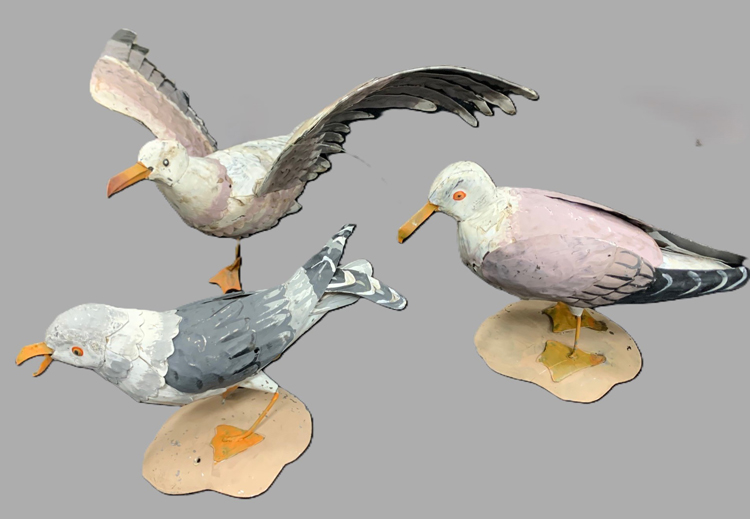 Metal Seagulls - Prop For Hire