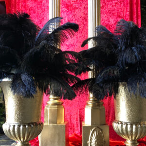 Tall Gold Urns - Prop For Hire